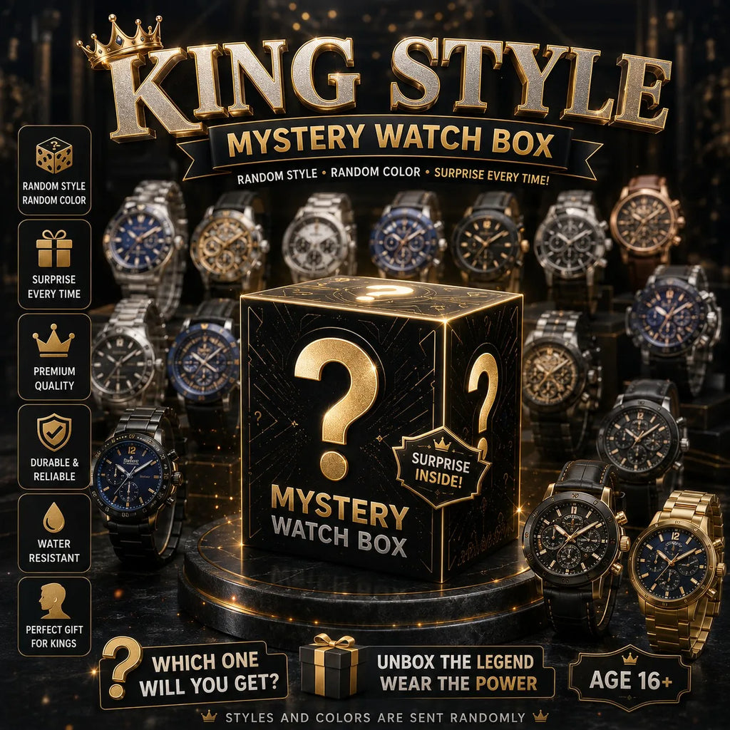 Blind Box Mystery Surprise Men Fashion Business Watch Set Quartz Wristwatch Jewelry Set Watch Reloj Hombre Without Box Gift