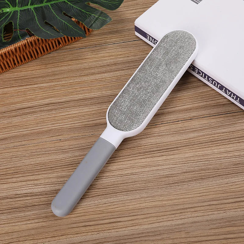 Double-Sided Manual Pet Hair Remover Brush Reusable Anti-Static Lint Fur Shaver Ergonomic Handle for Clothes Bedding Sofa