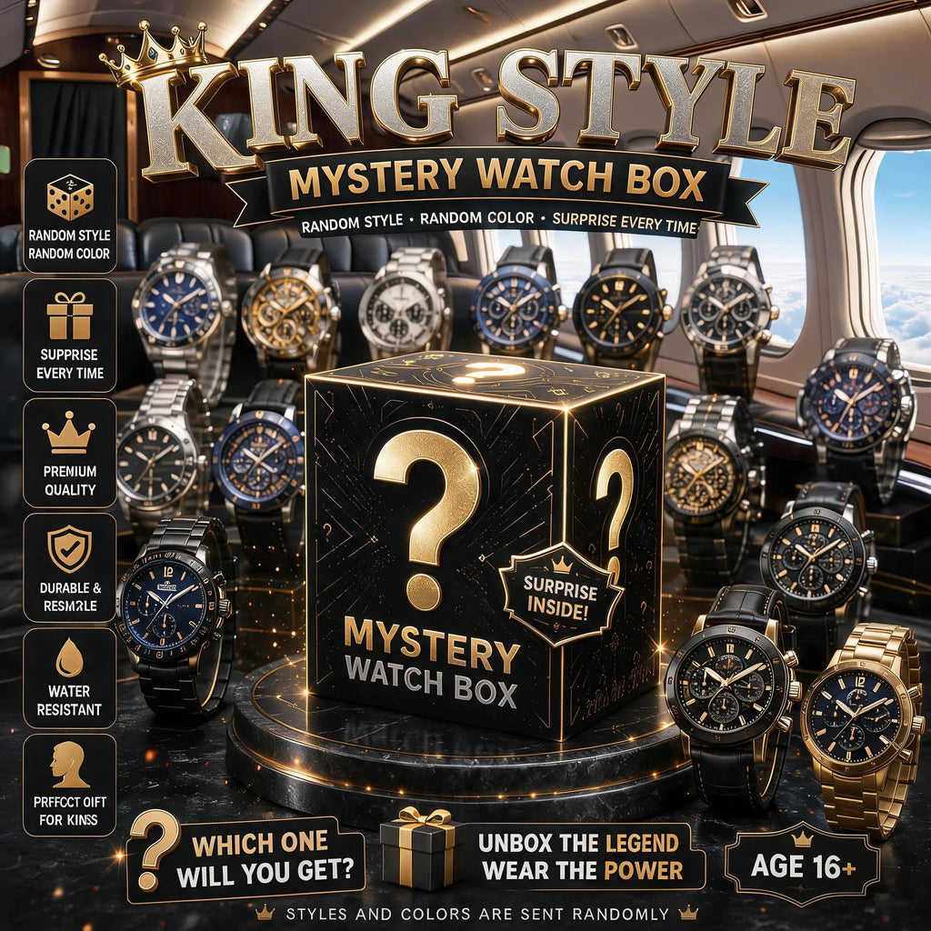Blind Box Mystery Surprise Men Fashion Business Watch Set Quartz Wristwatch Jewelry Set Watch Reloj Hombre Without Box Gift