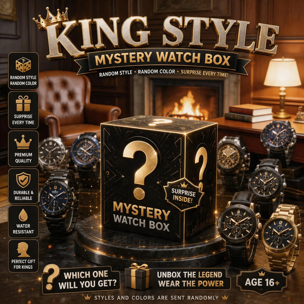Blind Box Mystery Surprise Men Fashion Business Watch Set Quartz Wristwatch Jewelry Set Watch Reloj Hombre Without Box Gift