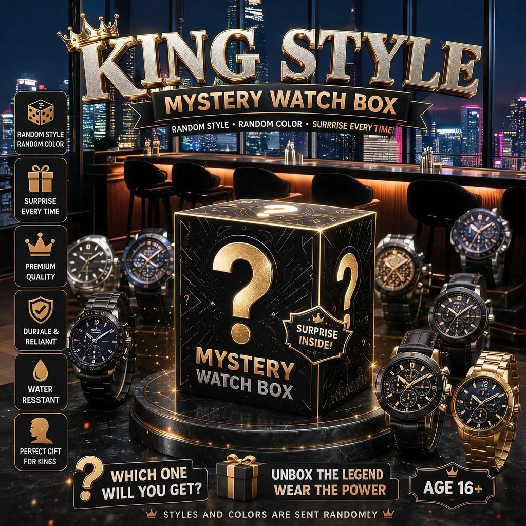 Blind Box Mystery Surprise Men Fashion Business Watch Set Quartz Wristwatch Jewelry Set Watch Reloj Hombre Without Box Gift