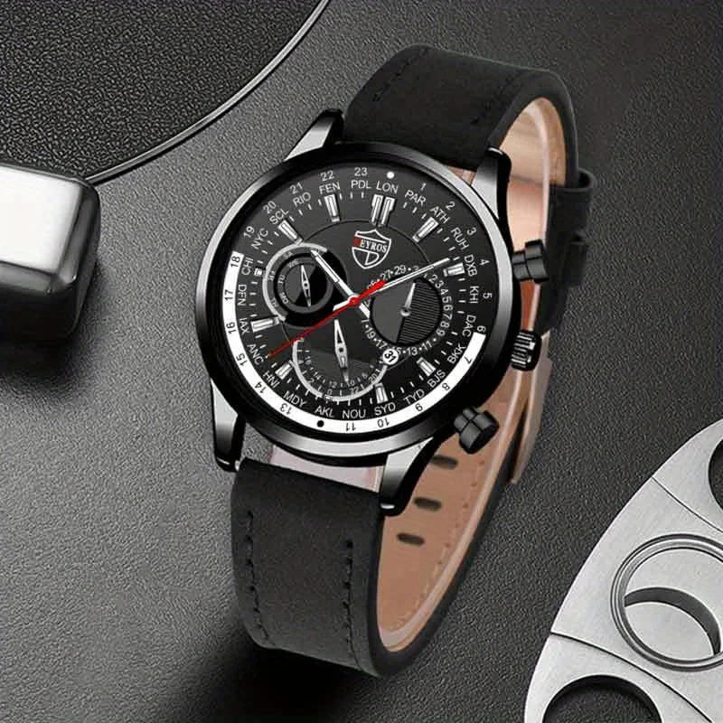Mystery Box Random 3 Pieces Surprise Box Men's Fashion Round Watch Male Quartz Watch  Suitable for Daily Casual Wear Ideal Gift