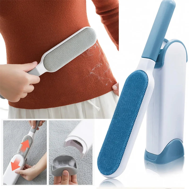 Magic Clothes Lint Remover,Reusable Static Dusting Cleaning Brushes for Sofa Carpet,Pet Cat Hair Fur Roller Brush Manual Cleaner