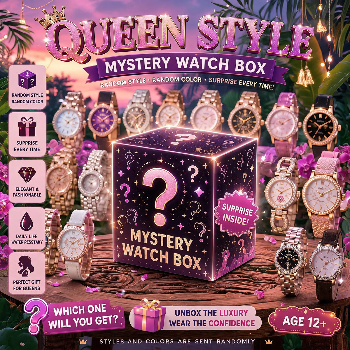Blind Box Mystery Surprise Men Fashion Business Watch Set Quartz Wristwatch Jewelry Set Watch Reloj Hombre Without Box Gift