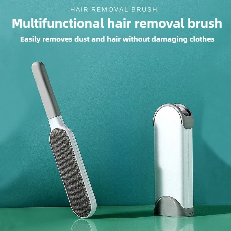 Double-Sided Manual Pet Hair Remover Brush Reusable Anti-Static Lint Fur Shaver Ergonomic Handle for Clothes Bedding Sofa