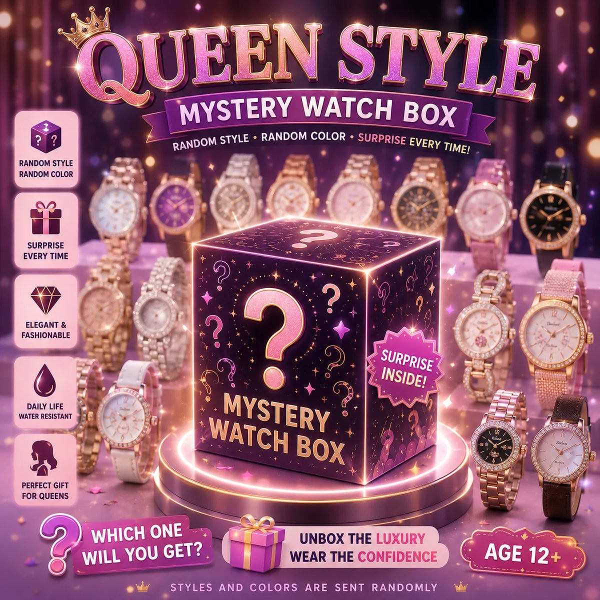 Blind Box Mystery Surprise Men Fashion Business Watch Set Quartz Wristwatch Jewelry Set Watch Reloj Hombre Without Box Gift