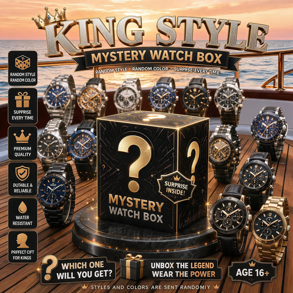Blind Box Mystery Surprise Men Fashion Business Watch Set Quartz Wristwatch Jewelry Set Watch Reloj Hombre Without Box Gift