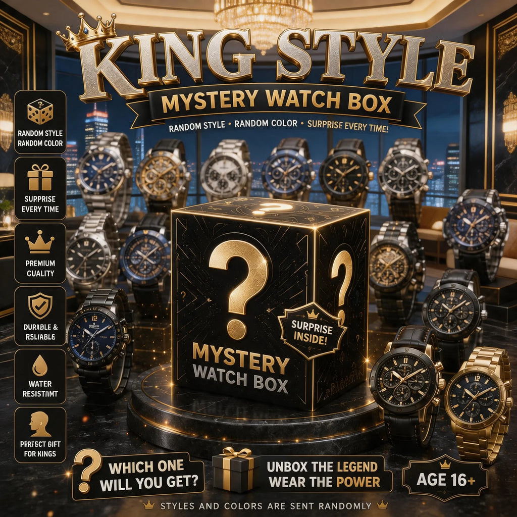 Blind Box Mystery Surprise Men Fashion Business Watch Set Quartz Wristwatch Jewelry Set Watch Reloj Hombre Without Box Gift