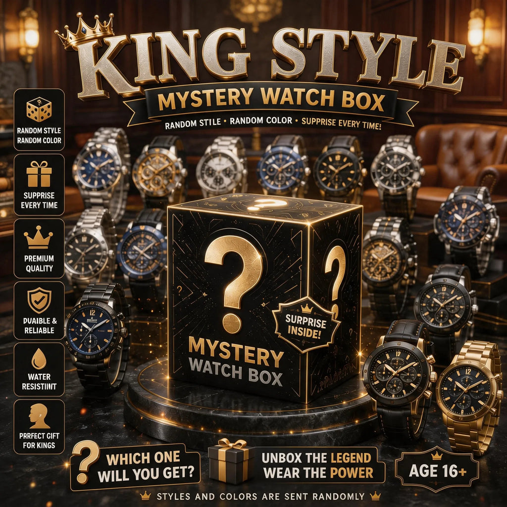 Blind Box Mystery Surprise Men Fashion Business Watch Set Quartz Wristwatch Jewelry Set Watch Reloj Hombre Without Box Gift